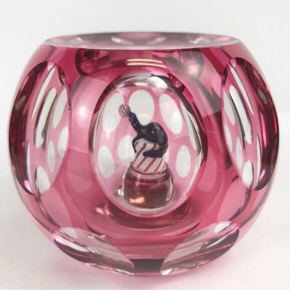 Perthshire Peter McDougall Seal Balancing Ball 1979E Faceted Vintage Paperweight - Picture 1 of 16